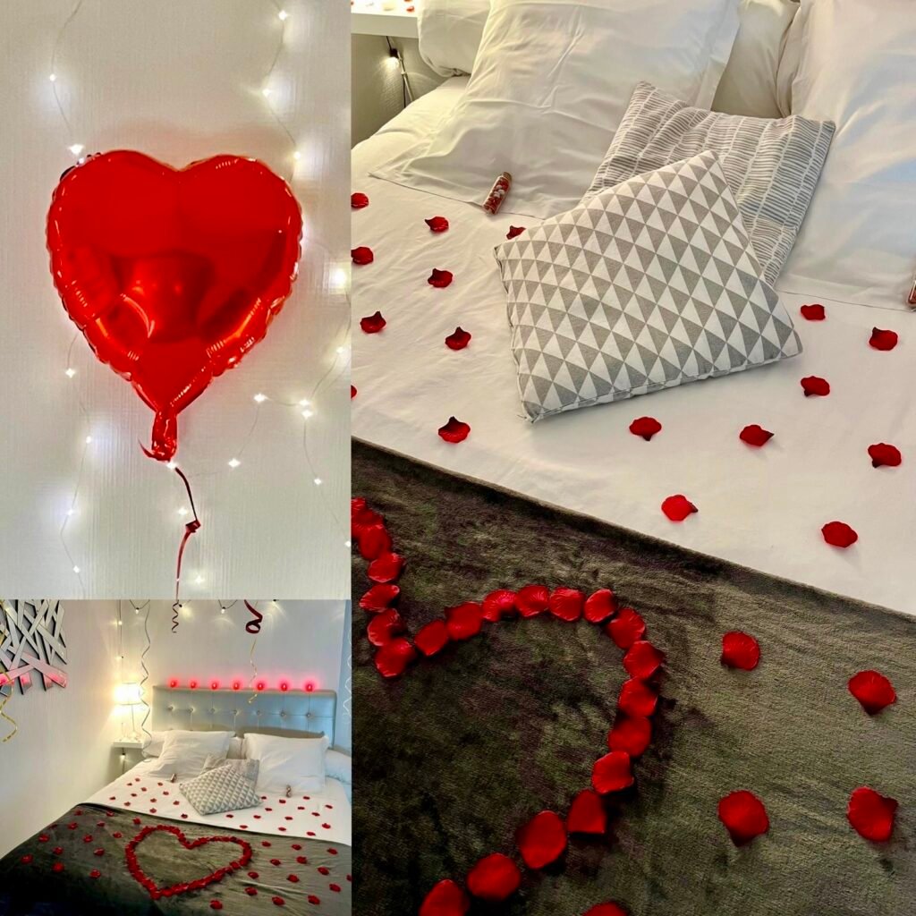 Décoration pour du romantisme au Relais de la Hardiesse.