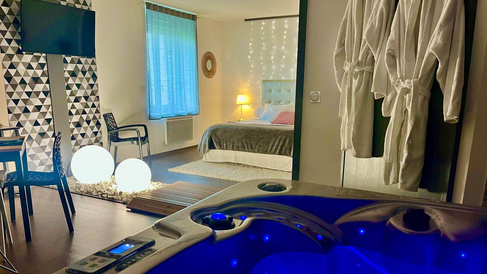 Chambre d'hôte La Suite Minérale au Relais de la Hardiesse.